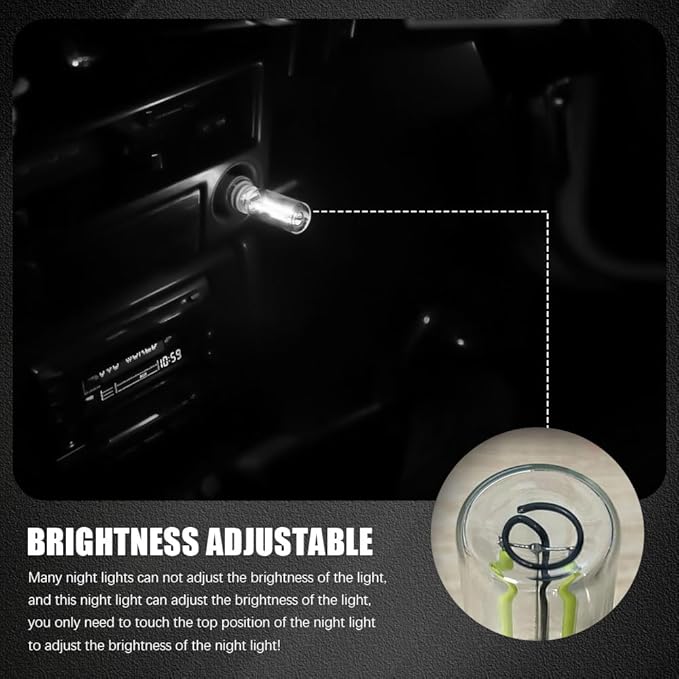 USB LED Car Interior Atmosphere Light, Auto Interior Lights, Plug-in USB Automotive Light, Universal Portable Auto Ambient Lighting Kit Car Accessories for Cars, Bedroom, Hallway (White)