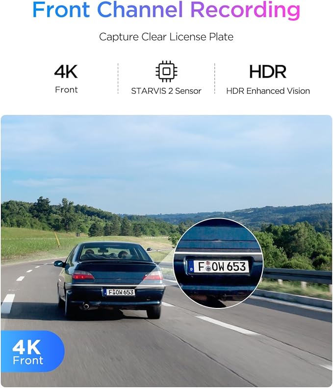 VIOFO A329S 4K 60FPS Dash Cam, Power Saving Parking Mode, Wi-Fi 6 App Control, STARVIS 2 Sensor, Supports up to 4TB SSD or 512GB microSD Card
