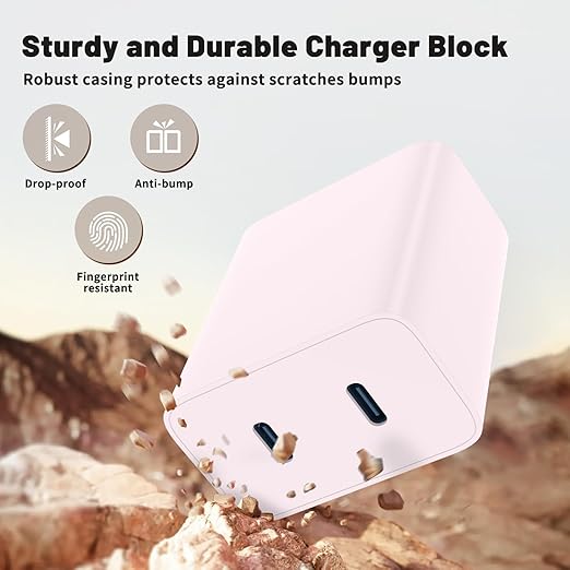 45W Dual Port Super Fast Charger with Long USB C to C Cable 10ft,Type C Wall Charger Block and Android Phone Charging Cord for Samsung Galaxy S26 Plus/S25 Ultra/S25+/S24+/S23+/S22+/S21/S20/Note 20/10+