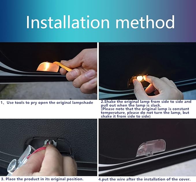 2 Pcs Car LED Projector Door Shadow Light Welcome Light Laser Emblem Logo Lamps Kit Puddle Lights LED Courtesy Step Lights Ground Lamp HD Kit Replacement for (Accord, Accord 7/8 (2008-2012))