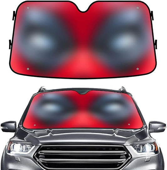 GENANY Funny Red Eyes Windshield Sun Shade for Car SUV Truck (69x35 Inches), Sun Shade Windshield, Shades for Front Windows, Protector Blocks UV, Halloween Car Decor