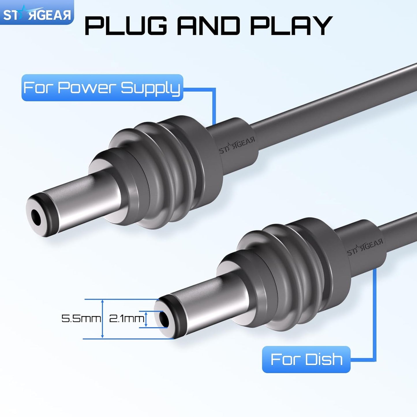Starlink Mini Cable 32.8FT, 20AWG Replacement Starlink DC Power Cable Starlink Mini Accessories, Starlink Power Cord Outdoor