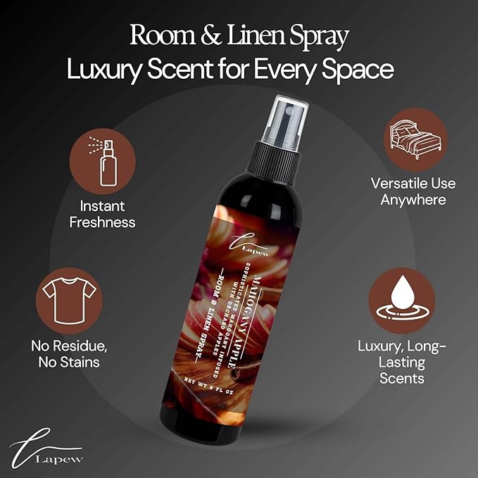 Room & Linen Spray | Fragrance Mist for Home, Car & Office | Fabric & Air Freshener | Neutralizing Mist | Made in USA | Mahogany Coconut Dreams
