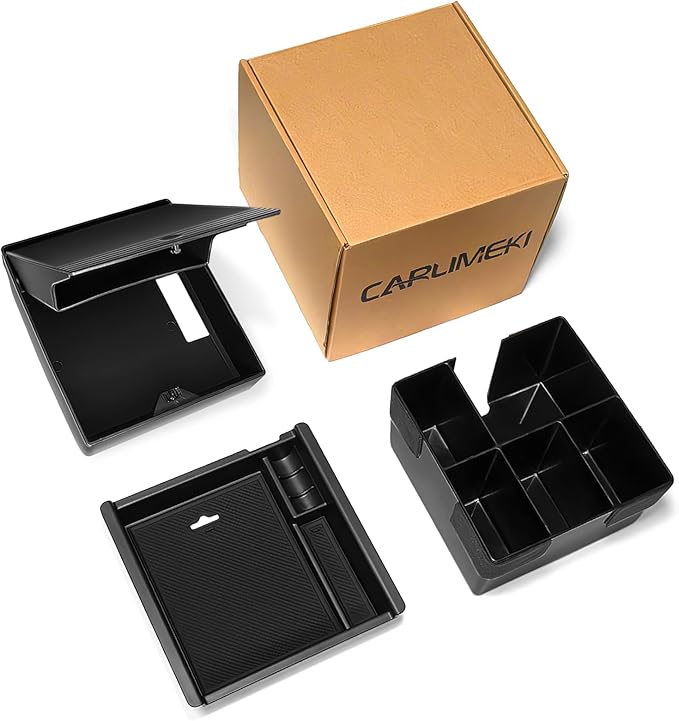 Carlimeki Center Console Organizer (3-piece set) for Tacoma 2016-2023 - for Tacoma Accessories