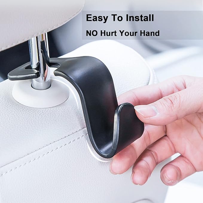 Car Seat Headrest Hook 8Pack Vehicle Bag Hooks Seat Hook Backseat Headrest Hangers Storage for Purses,Grocery Bags,Coats,Car Water Bottle Hook