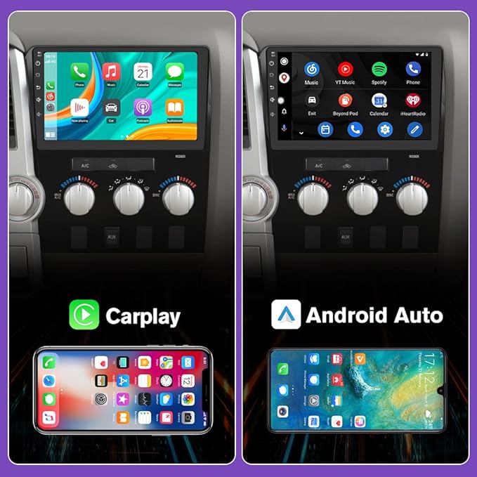 Android 13 Car Radio Stereo for Toyota Tundra 2007-2013 Toyota Sequoia 2008-2018 with Wireless Carplay Android Auto 10-inch Touch Screen Head Unit