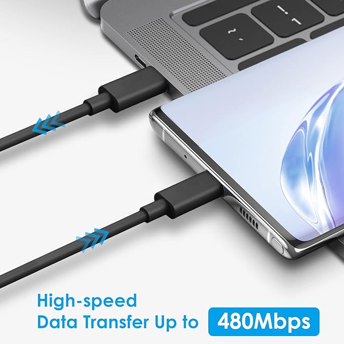 25W USB-C Fast Charger Block with C-to-C Cable [PD PPS Compatible] for Galaxy S24/S23/S22, Pixel 8/7, Z Flip 5, i Phone 17/16/15 - Compact Type C Charger