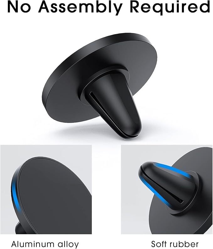 TechMatte for Magsafe Car Mount, Magnetic Air Vent Phone Holder for Car Compatible with iPhone 17 16 15 14 13 12 Pro Max Plus Mini & MagSafe Case, Portable Electronic Device Mount (2 Pieces, Black)