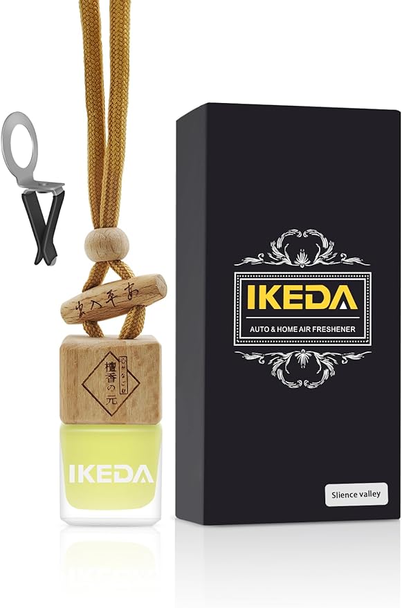 Ikeda Car Air Freshener: Hanging Car Smell Air Freshener | 10ml Hanging Car Perfume | Long Lasting Fragrance | Strong Scents Diffuser for Auto Home (Pineapple|Square)