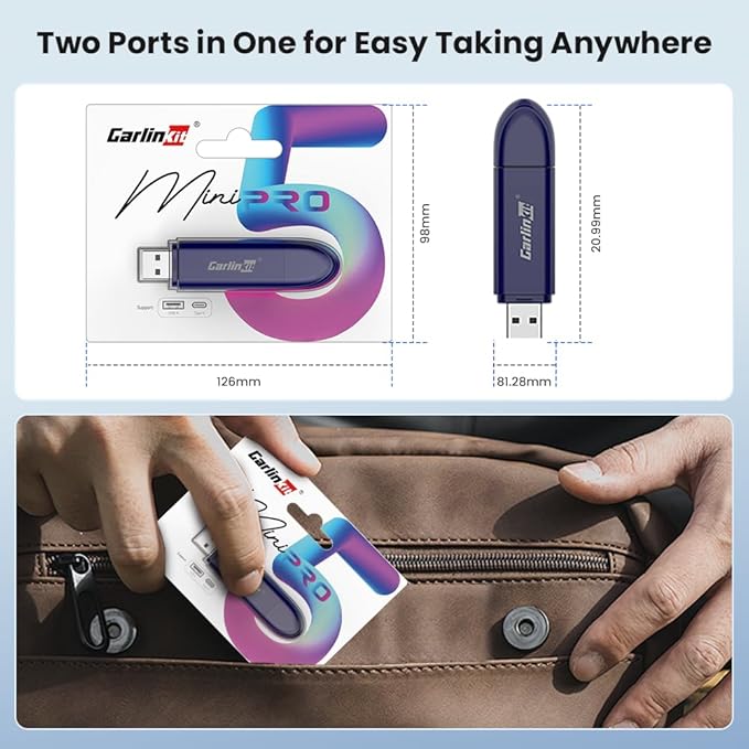 Carlinkit 5.0 SE Pro Wireless Android Auto & CarPlay Adapter,Convert Wired to Wireless for OEM Vehicles (Model Year: 2015 to 2026) Compatible with Wired CarPlay & Android Auto Cars