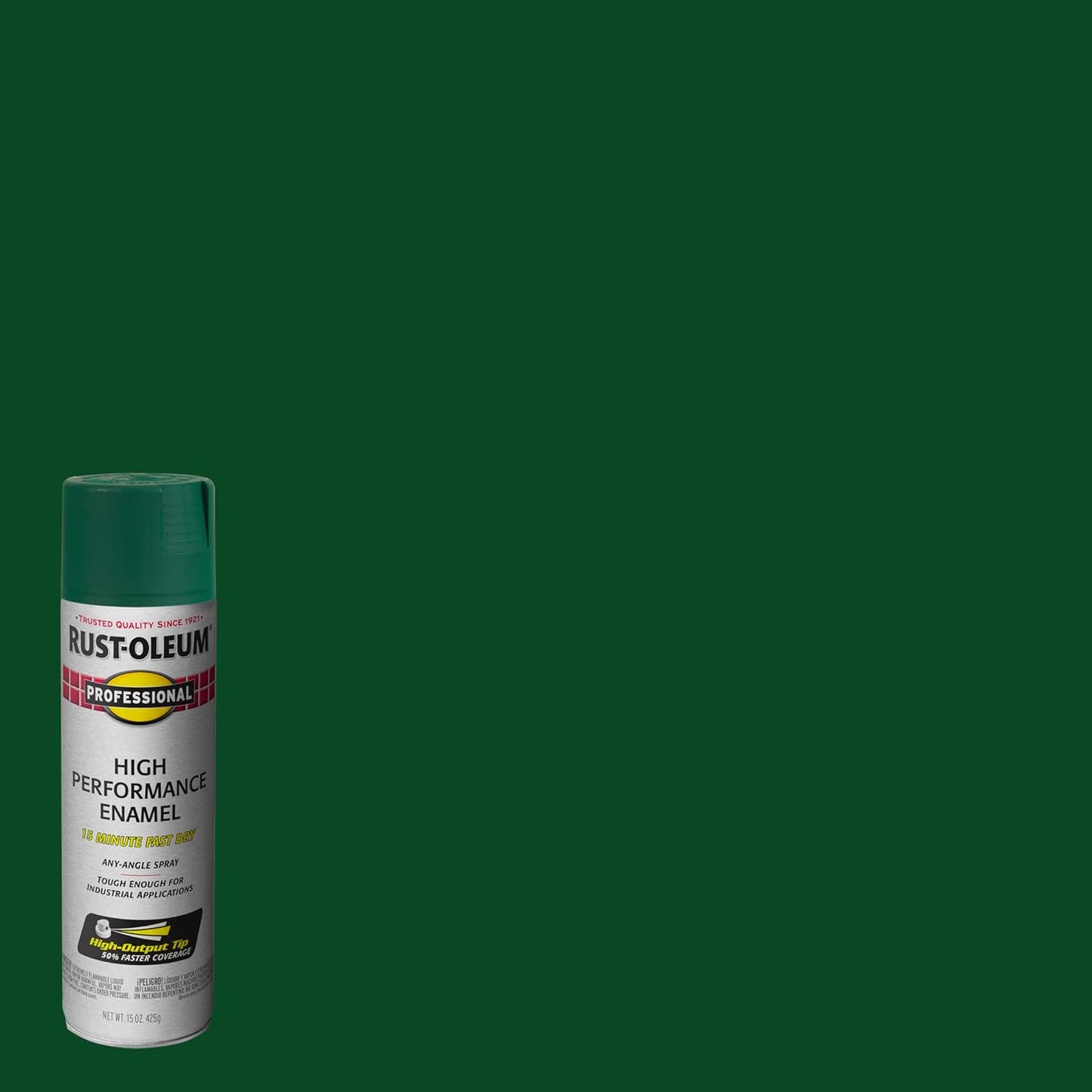 Rust-Oleum 7538838 Professional High Performance Enamel Spray Paint, 15 Oz, Gloss Hunter Green