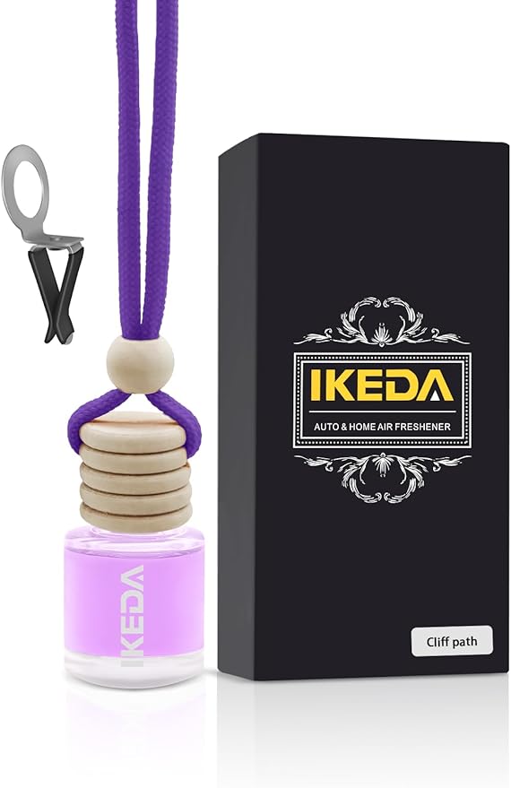Ikeda Car Air Freshener: Hanging Car Smell Air Freshener | 10ml Hanging Car Perfume | Long Lasting Fragrance | Strong Scents Diffuser for Auto Home (Peach|Circular)