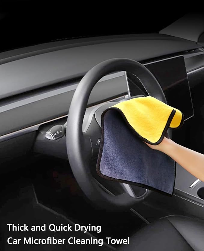 6Pcs Customized for Tesla Model 3 Y X S Seat Cleaner, Tesla Interior & Screen Cleaner Kit, White/Black Seat Cleaning Kit for Stain Removal, 2019-2026 Tesla Accessories for Seats, Dash
