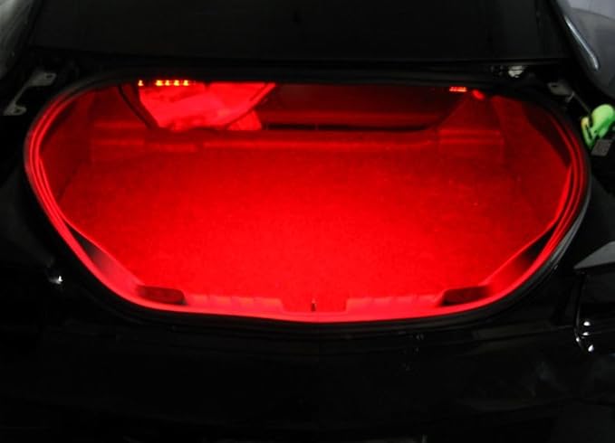 iJDMTOY 18-SMD-5050 LED Strip Light Compatible with Car Trunk Cargo Area or Interior Illumination, Brilliant Red
