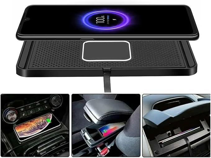Phone Holder Charger Mat Silicone Mat Non Slip Pad Holder Car Wireless Non Slip Charger Practical