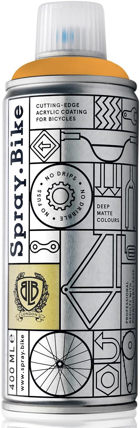 Spray.Bike Spray Paint | Designed Mainly for Bicycles | Multi-Use Acrylic Spray Paint for Metal, Plastic | High Coverage Bike Paint, 400ml, Carlton