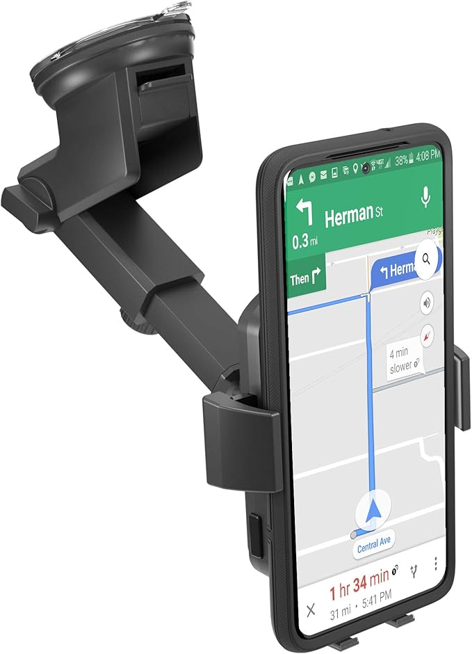 Encased Wireless Car Charger Mount Phone Holder - Auto Clamping Fast Charging Qi Holder for Galaxy S24/S23/S22/S21/S20/Plus/Ultra Car Mount