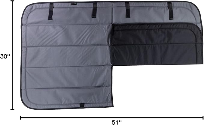 VanEssential Insulated Magnetic Blackout Window Cover Designed for Mercedes-Benz NCV3 & VS30 Middle Window 170 Length Van (Left Hand Side for Van Years 2007 to Current Model) - Charcoal Gray