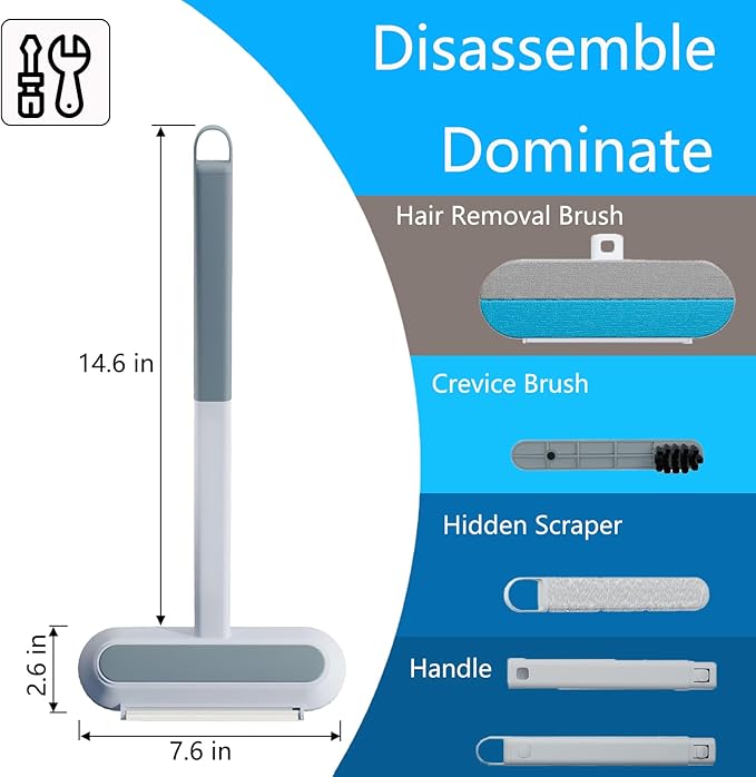 Newly Pet Hair Removal Tool for Cats & Dogs, Upgraded Reusable Washable Pet Hair Remover 4 in 1 Set for Laundry, Couch, Car Seat, Carpet, Clothing and Bedding