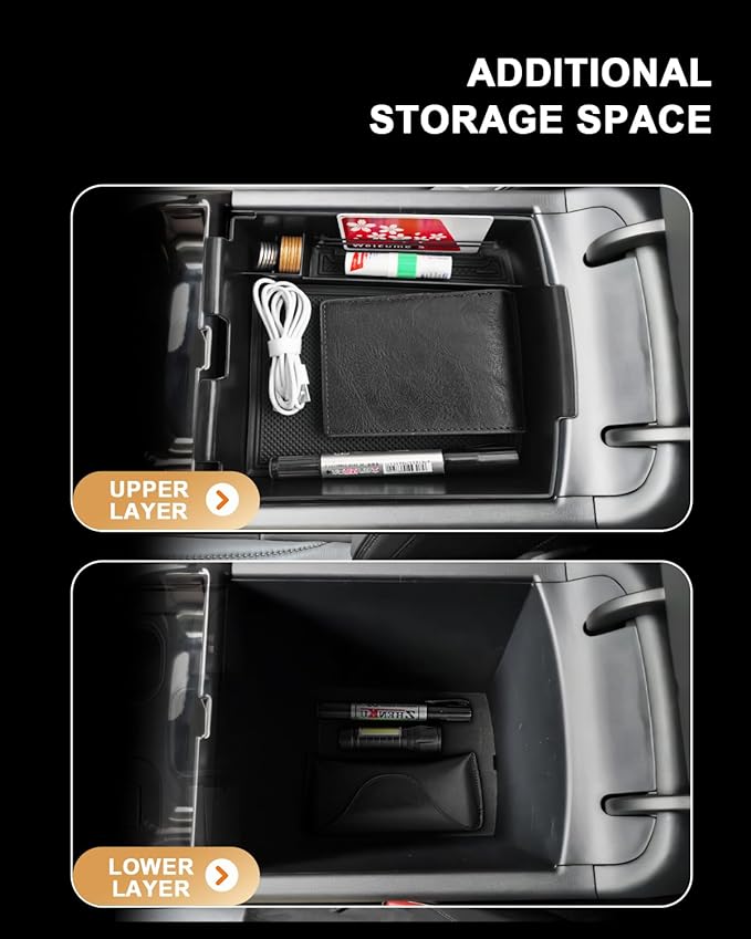 2026 Tucson Center Console Organizer - For 2025-2026 Hyundai Tucson(Limited)/Tucson Hybrid(Blue/SEL Convenience/N Line/Limited) Armrest Box Storage - ONLY Fit 2025-2026 Tucson With Electronic Shift