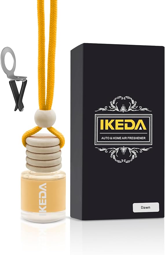 Ikeda Car Air Freshener: Hanging Car Smell Air Freshener | 10ml Hanging Car Perfume | Long Lasting Fragrance | Strong Scents Diffuser for Auto Home (Hami-melon|Circular)