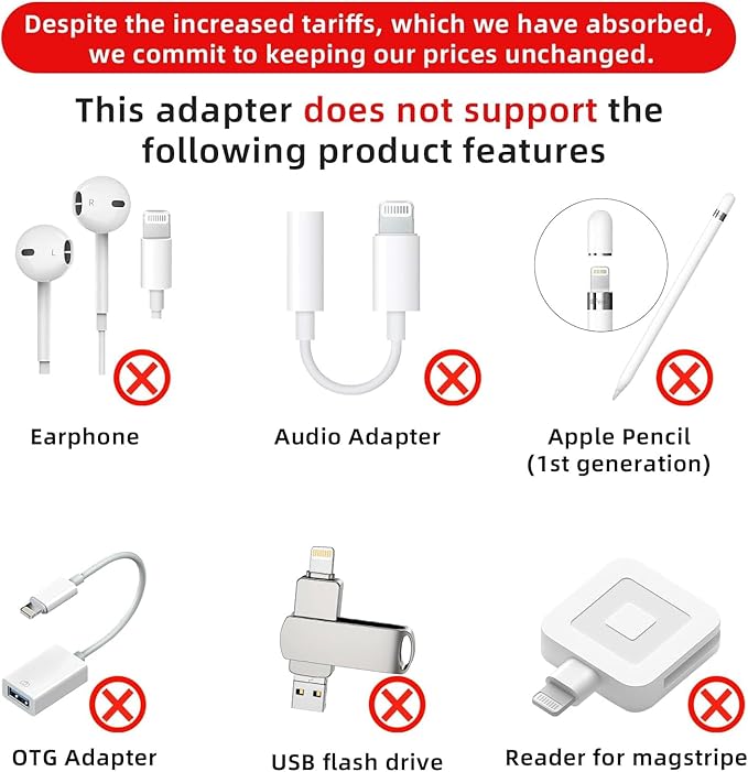 Thousover 4 Pack Lightning to USB C Adapter for iPhone 15/16/17 Pro/17 Pro Max,for iPhone 17/16 Charger,17/16 Accessories,Fast Charging & Data Transfer,USB C Charger Connector Cable,Not for Audio/OTG