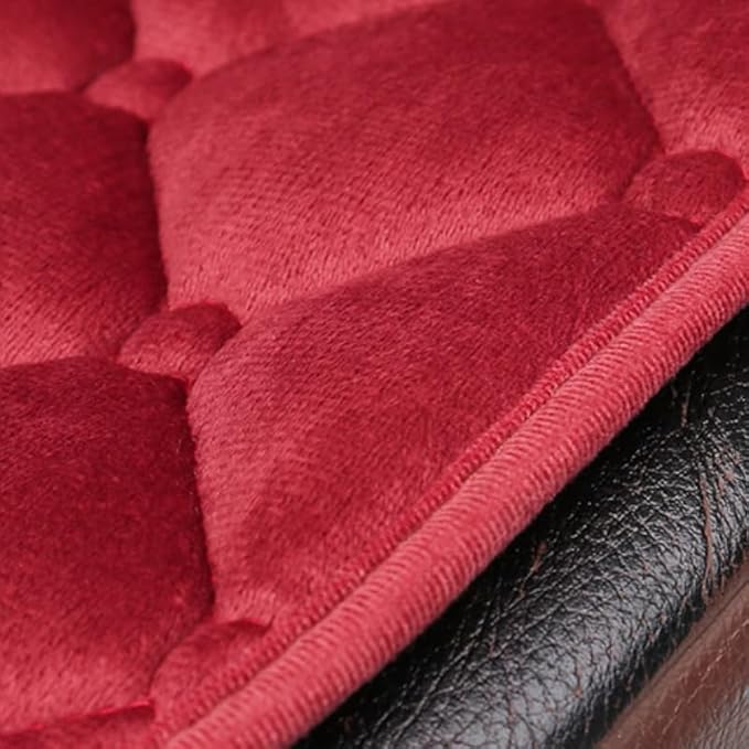 2pc Plush Front Seat Cushion with Back Support - Winter Warmth, Easy Installation, Polyester Fiber, Fits Most Vehicles, Beige (2pc Front Row Black)