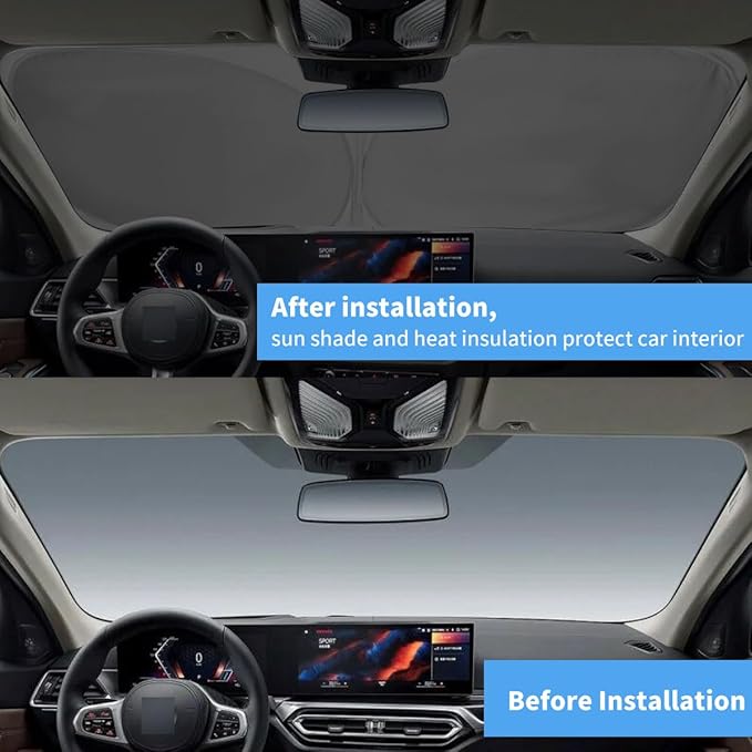Windshield Sun Shade Custom for BMW X3 2018-2021 2022 203 2024 2025 2026 Front Window Sunshade Foldable Sun Visor Protector Window Shade Blocks UV Rays Keep Your Car Cooler