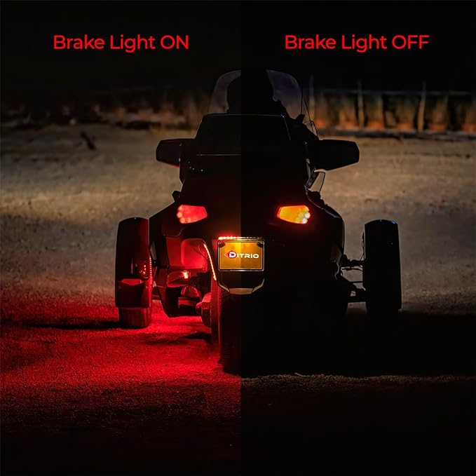 24PCS Underglow RGB LED Strip Light Kit DC 12V with 2 Red Blinking Brake Light Styles for Motorcycles Trikes Golf Carts ATVs UTVs – M24r