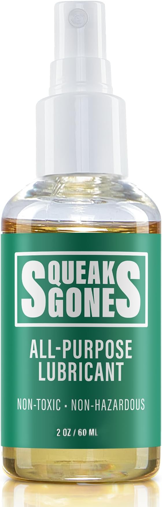 Squeaks Gone Planet Safe Multi-Purpose Penetrating Oil (2oz) for Door Hinges, Sewing Machines, Gym Equipment, Fans, Clocks Rust Removal, Lubrication Long-Lasting Formula Oil Replacement Fix Any Squeak