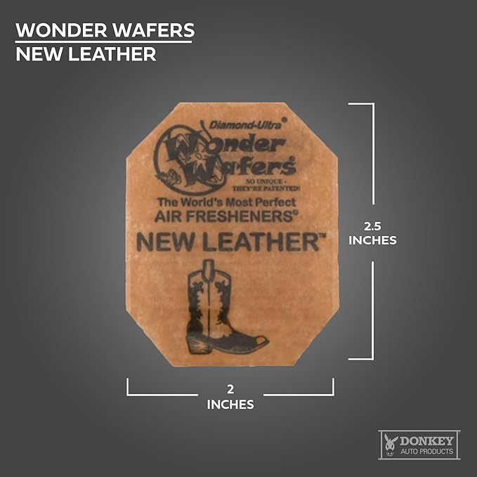 Wonder Wafers - Diamond-Ultra Scented Car Air Fresheners - Individually Wrapped (15 Per Pack) (New Leather)