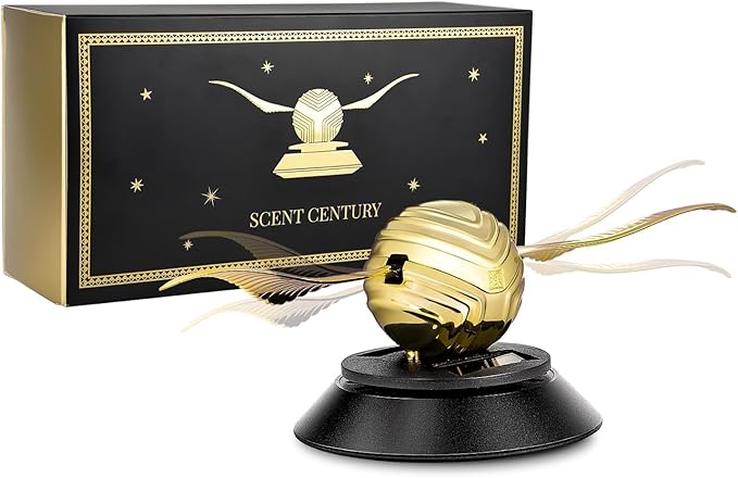 Kwak's Solar Car Air Fresheners,Solar Car Air Freshener with Swinging Wings for Car Interior Autorotation Decoration Accessories(Gold)