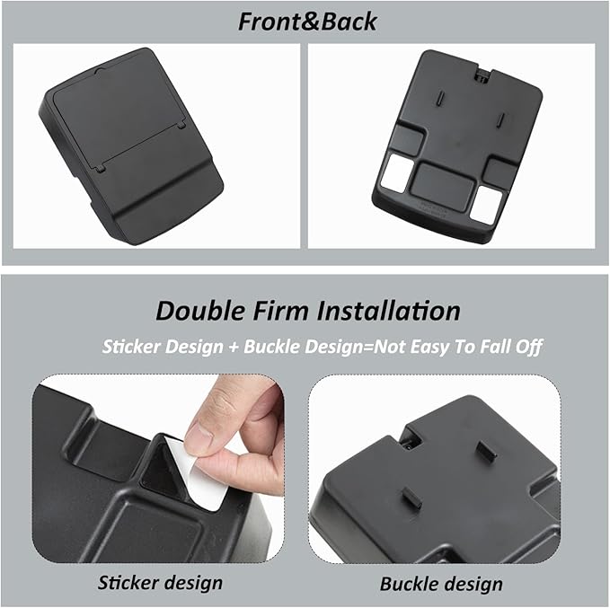 JKCOVER Center Console Hidden Organizer Box Compatible with Jeep Wrangler JK/JKU 2011-2016 2017 2018 Accessories Armrest Secret Compartment One-Touch Hidden Storage （Patent Design）