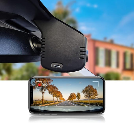 Fitcamx 4K Dash Cam Suitable for Volkswagen Tiguan 2024-2026 MK3 (Black Cover), OEM Factory Look, UHD 2160P Video, Built-in WiFi & APP, Loop Recording, Parking Sensor, Plug & Play, 64GB Card