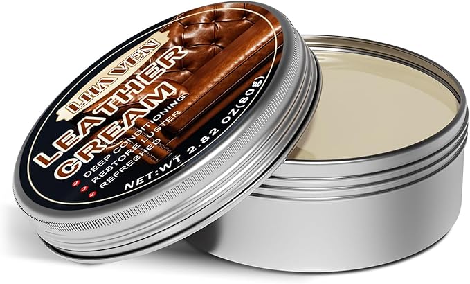 Leather Cream, Cleaner & Conditioner - Restores & Protects for Couches, Car Seats, Furniture, Shoes, Leather Product ect.