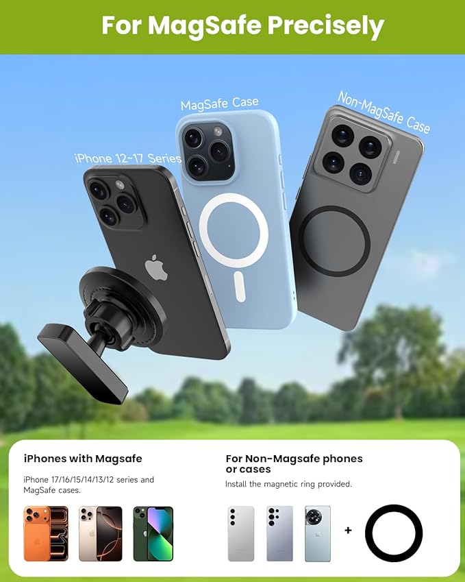 Magnetic Golf Cart Phone Holder, Golf Accessories Gifts for Men Dad Husband Unique, 360° Rotation US Flag Phone Mount for Golf Cart, Birthday Golf Gifts for Men Him Boyfriend, 2026 Golfers Must Haves