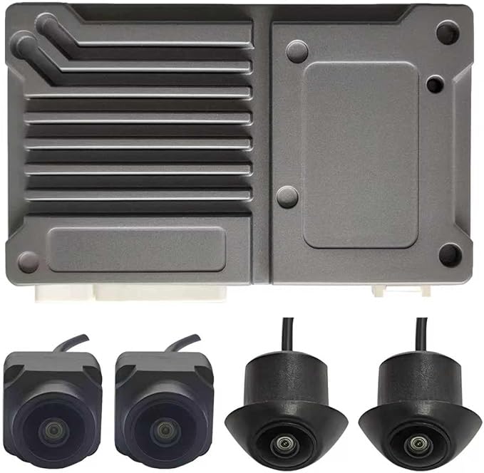 BY-J 360 Degree Bird View Surround System, 1080P Car DVR Recording Panoramic View, All Round Rear View Camera with AI Intelligence, for Car, SUV, Van Vehicles