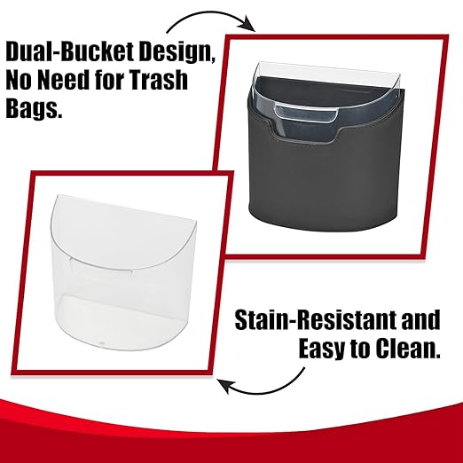 Leakproof Car Trash Can with Removable Liner Garbage Can, Mini Car Trash Bin Multipurpose for Vehicle, SUV and Truck