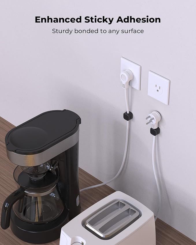 6 Pack Magnetic Cable Clips Cord Holder, Under Desk Cable Management, AORUICN Adhesive Wire Holder Keeper Organizer for Home Office Desk Phone Car Wall Desktop Nightstand