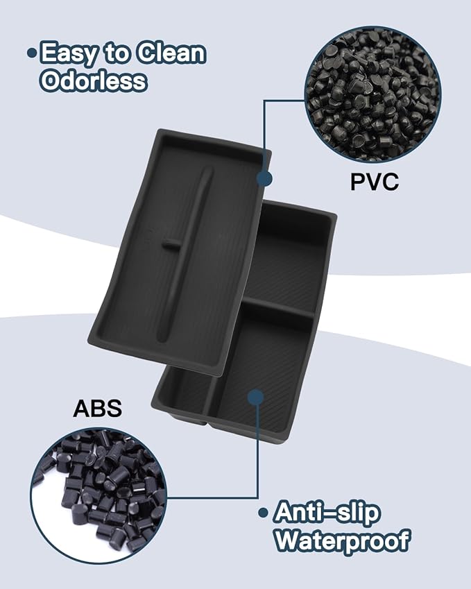 2023-2025 2026 Lexus RX350 Center Console Organizer for Lexus RX350 Accessories Silicone Material Double Armrest Console Glove Tray Compatible with 2023 2024 2025 2026 Lexus RX350/RX350h/RX500h(2PCS)