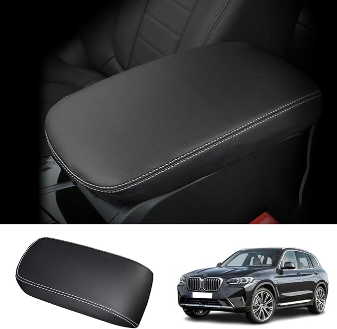 Center Console Cover for BMW X3 (2018-2024)/for BMW X4 (2019-2025), for BMW X3 X4 (sDrive30i/xDrive30i/M40i/M), Waterproof&Comfy Leather Armrest Cover 2021 2022 2023 2024 X3 X4 Accessories