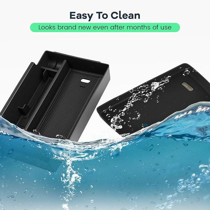 2PCS Center Console Organizer Tray Compatible with Subaru Crosstrek 2024 2025/Impreza 2024 2025 Interior Accessories, Silicone Center Console Wireless Charging Mat + Armrest Storage Box