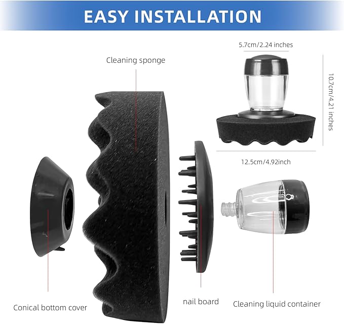 Tire Shine Applicator with 2 Detachable Foam Applicator Pads for Car Cleaning and Fine Polishing Reusable Tire Dressing Applicator for Car Truck SUV Motorcycle