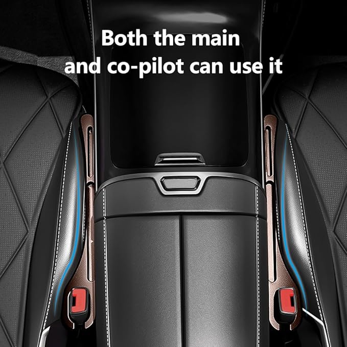 Stacool [2026 Upgrade] 2PCS Car Seat Gap Filler with Phone Holder,Multi-Function Car Side Seat Gap Filler for Prevent Items Falling,Universal Car Seat Organizer Car Accessories (Brown)