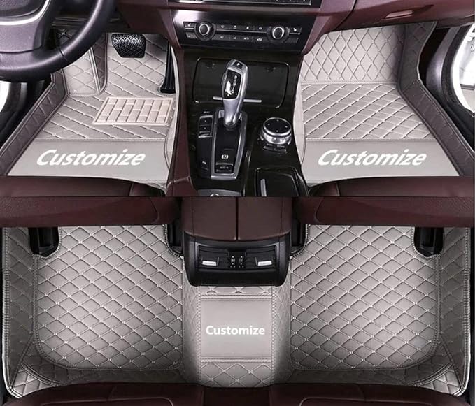 Custome Car Mats Accessories All Weather Floor mats Compatible with Automotive Floor Mats Passenger car mats (Gray)