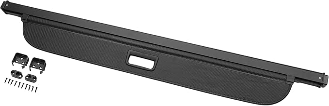 Motoforti Car Trunk Retractable Cargo Cover for Jeep Compass 2017-2024 Aluminum Alloy Canvas Black Carbon Fiber