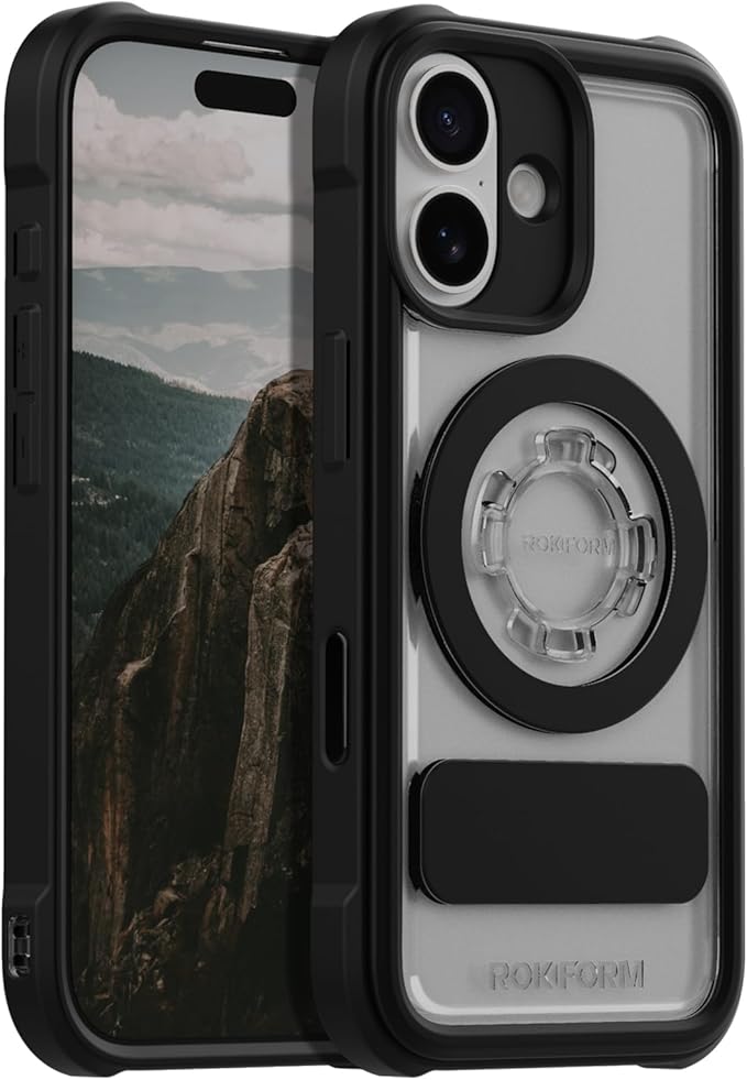 Rokform Crystal Case Compatible with iPhone 17, Magnetic Cover (Clear)