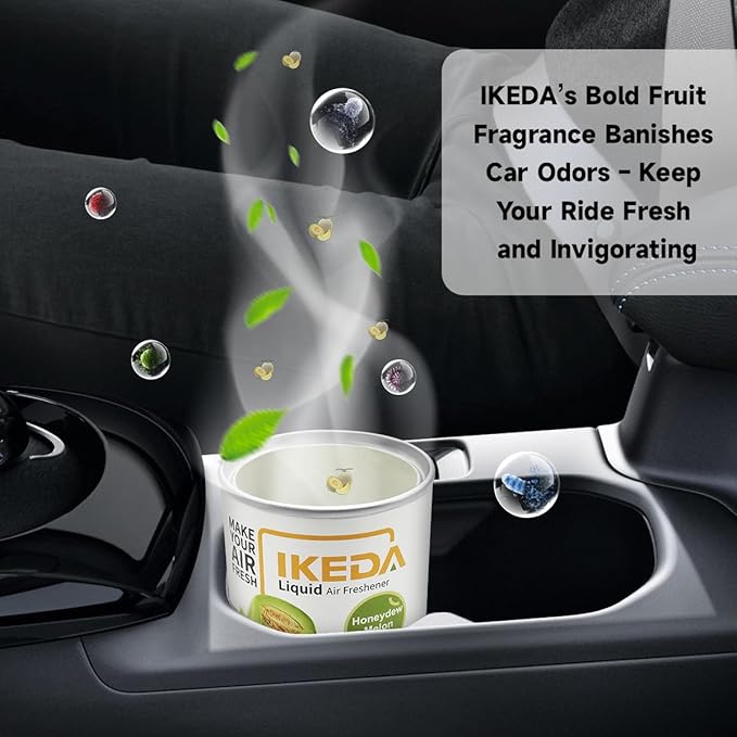 Car Air Freshener: Honeydew Melon Scent Liquid Cans | Odor Elimination | Smoke Smell Remover | Strong Long-Lasting Fragrance | For Auto Home | 4.23 oz | 1 pack