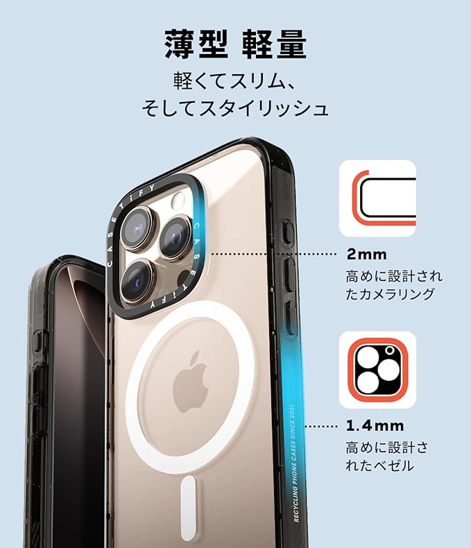 CASETiFY Impact Case for iPhone 15 Pro Max [4X Military Grade Drop Tested / 8.2ft Drop Protection/Compatible with Magsafe] - Animal Prints - Black Kingsnake - Clear Black