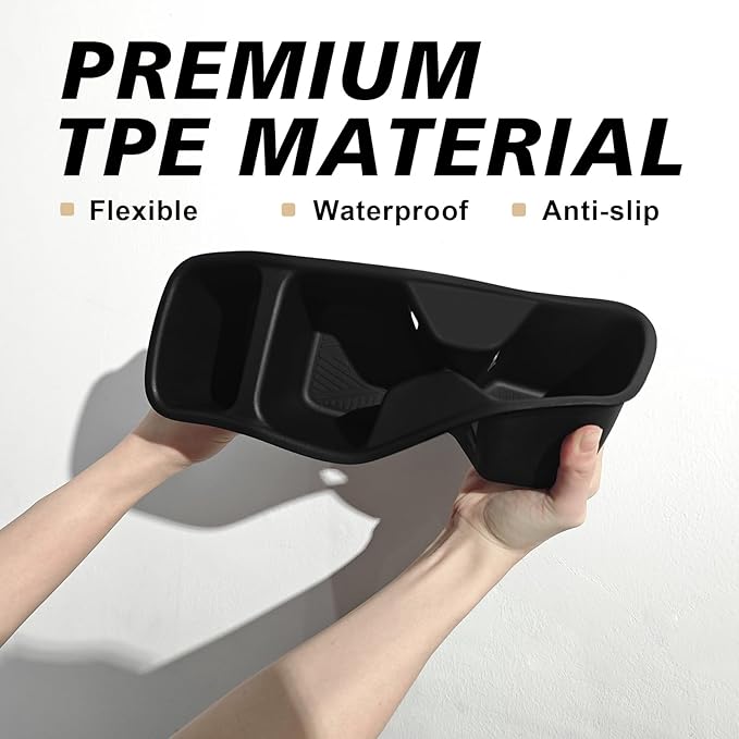 Muslogy Center Console Cup Holder Inserts Compatible with Kia Telluride 2020-2025 2026 Accessories Middle Console Front and Rear Drink Stopper Non-Slip TPE Organizer Cup Holder Replacement 2PCS Set